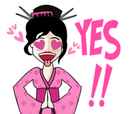 Geisha, Samurai, and Ninja emoji sticker sticker #4437942