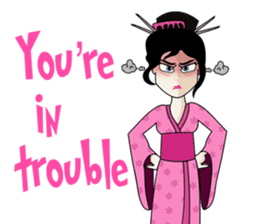 Geisha, Samurai, and Ninja emoji sticker sticker #4437943