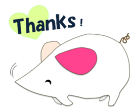 A few words of fatty white rats sticker #4438764