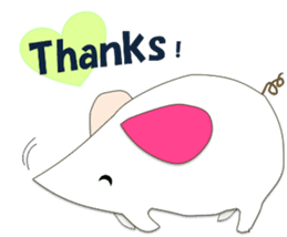 A few words of fatty white rats sticker #4438764