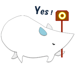 A few words of fatty white rats sticker #4438767