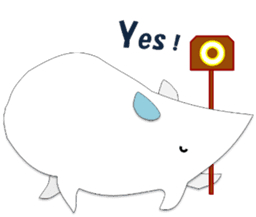 A few words of fatty white rats sticker #4438767