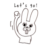 Jiro's expressionless rabbit sticker #4438946