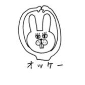 Jiro's expressionless rabbit sticker #4438952