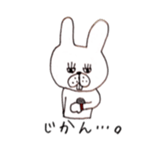 Jiro's expressionless rabbit sticker #4438964