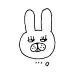 Jiro's expressionless rabbit sticker #4438970