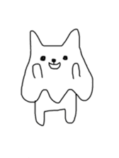 Cat sheet ghost sticker #4439509