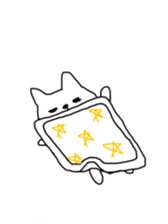 Cat sheet ghost sticker #4439518