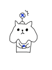 Cat sheet ghost sticker #4439521
