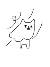 Cat sheet ghost sticker #4439523