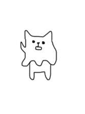 Cat sheet ghost sticker #4439526