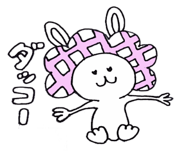 Funky rabbit usako sticker #4439904