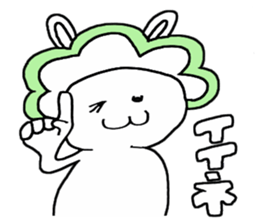 Funky rabbit usako sticker #4439906