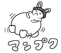 Funky rabbit usako sticker #4439931