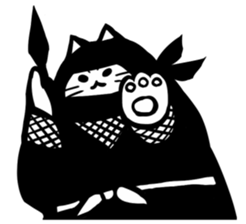 Ninja cat sticker sticker #4440472
