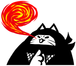 Ninja cat sticker sticker #4440475