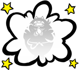 Ninja cat sticker sticker #4440477