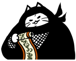 Ninja cat sticker sticker #4440484