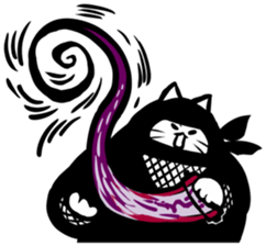 Ninja cat sticker sticker #4440487