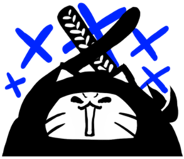 Ninja cat sticker sticker #4440493