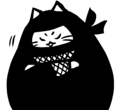 Ninja cat sticker sticker #4440495