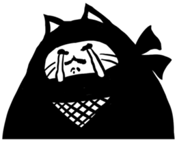Ninja cat sticker sticker #4440496