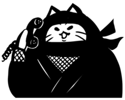 Ninja cat sticker sticker #4440498
