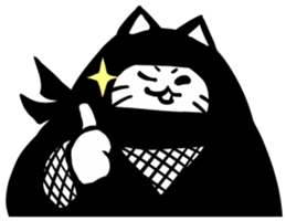 Ninja cat sticker sticker #4440503