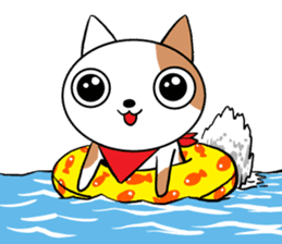 Scarf cat Sola sticker #4442801