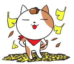 Scarf cat Sola sticker #4442802