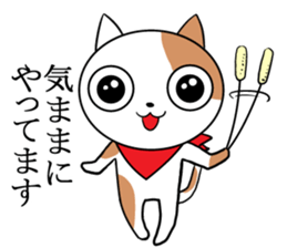 Scarf cat Sola sticker #4442806