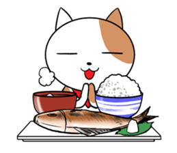 Scarf cat Sola sticker #4442807