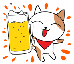 Scarf cat Sola sticker #4442815