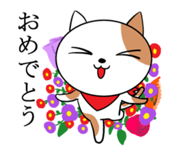 Scarf cat Sola sticker #4442820