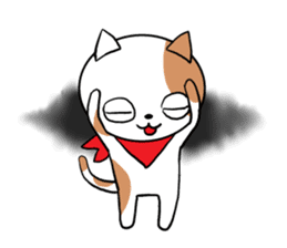 Scarf cat Sola sticker #4442822