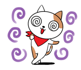 Scarf cat Sola sticker #4442823