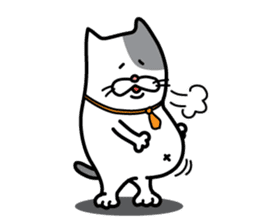 Middle-aged fat cat sticker #4442984