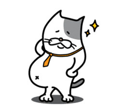 Middle-aged fat cat sticker #4442986