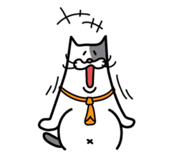 Middle-aged fat cat sticker #4442991