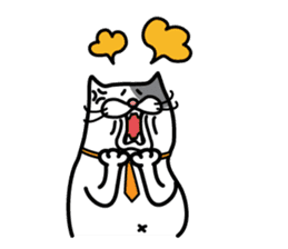 Middle-aged fat cat sticker #4442995