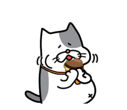 Middle-aged fat cat sticker #4443003