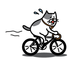 Middle-aged fat cat sticker #4443010