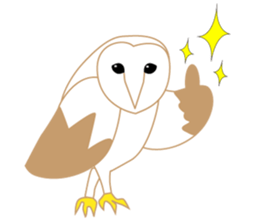 Polite barn owl sticker #4444104