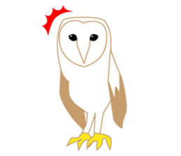 Polite barn owl sticker #4444116