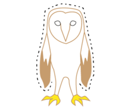 Polite barn owl sticker #4444117