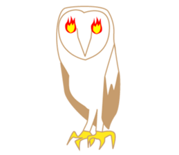 Polite barn owl sticker #4444124