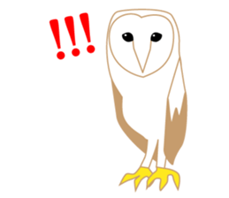 Polite barn owl sticker #4444125