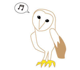 Polite barn owl sticker #4444128