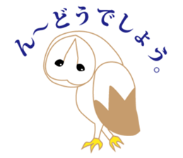 Polite barn owl sticker #4444129
