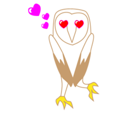 Polite barn owl sticker #4444130